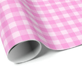 Rosa Schachbretter Geschenkpapier (Rolleneckpunkt)