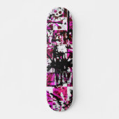 Rosa Schachbretter Skateboard (Vorne)