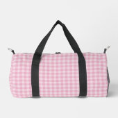 Rosa Schachbrettmuster Klein Duffle Bag (Vorderseite)