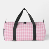 Rosa Schachbrettmuster Klein Duffle Bag (Rückseite)