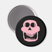 Rosa Schädel 1 Magnet (Vorderseite/Rückseite)