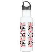 Rosa Schädel BPA geben frei Edelstahlflasche (Rückseite)