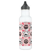 Rosa Schädel BPA geben frei Edelstahlflasche (Rechts)