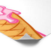 Rosa Schädel - Eis. Nahtloses Muster im Hintergrun Poster (Ecke)