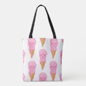 Rosa Schädel - Eis. Nahtloses Muster im Hintergrun Tasche (Rückseite)