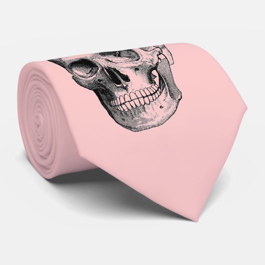 Rosa Schädel-Hals-Krawatte Krawatte (Gerollt)