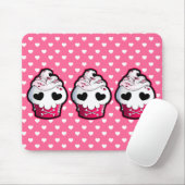 Rosa Schädel-kleiner Kuchen Mousepad (Mit Mouse)