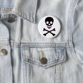 Rosa Schädel-Knopf Button (Beispiel)