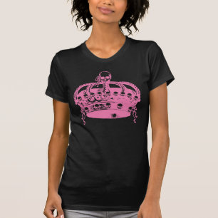 Rosa Schädel-Krone T-Shirt