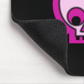 Rosa Schädel Mousepad (Ecke)