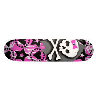 Rosa Schädel-Skateboard Skateboard