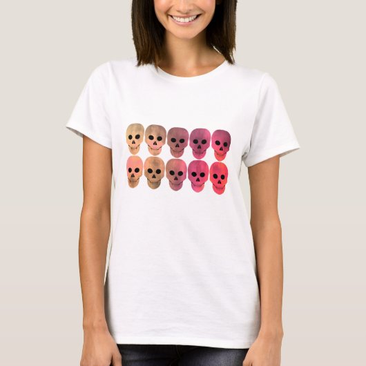 Rosa Schädel T-Shirt (Vorderseite)