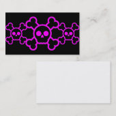 Rosa Schädel-u. Knochen-Visitenkarte Visitenkarte (Vorne/Hinten)