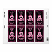 Rosa Schädel und Crossbones Blasse Ale Beer Labels (Vorne)