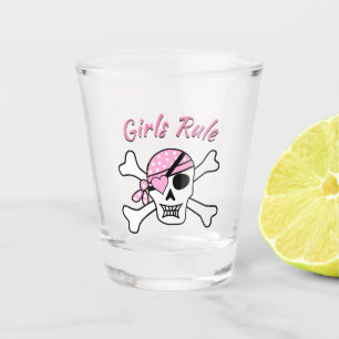 Rosa Schädelauge Schnapsglas