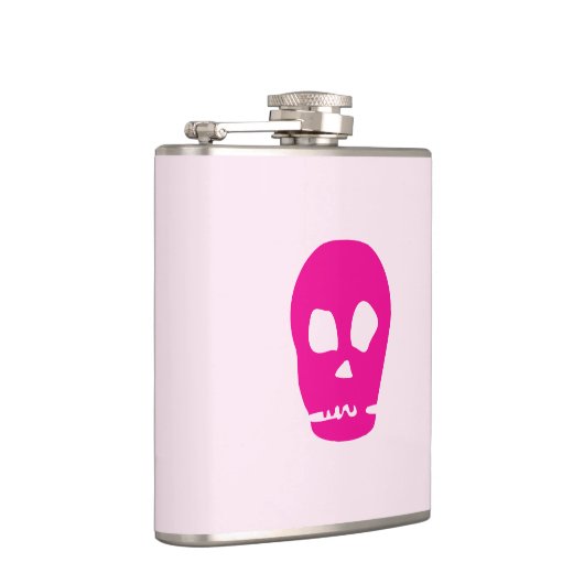 Rosa Schädelflasche Flachmann (Rechts)