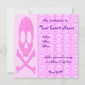 Rosa Schädelladen Einladung (Rückseite)