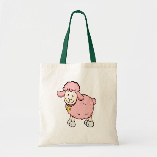 Rosa Schaf-Taschen-Tasche Tragetasche (Vorne)