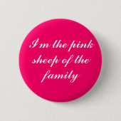 rosa Schafe Button (Vorderseite)