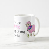 Rosa Schafe der Familie Kaffeetasse (VorderseiteRechts)