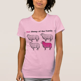 Rosa Schafe der Familie T-Shirt