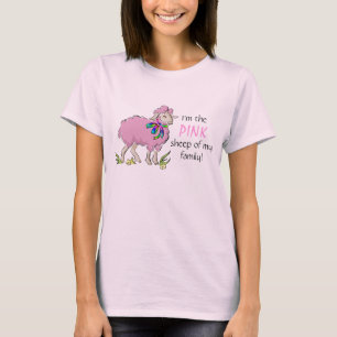 Rosa Schafe der Familie T-Shirt