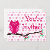 Rosa Schale Postkarte Kinderdusche Einladungen (Vorne/Hinten)