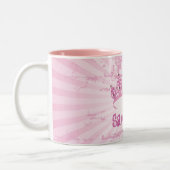 Rosa Schale Prinzessin-Crown Tiara Coffee Mug Zweifarbige Tasse (Links)