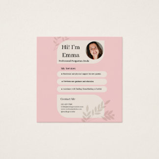 Rosa-Schamrot-Design für Postpartum-Doulas profess