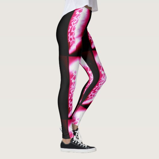 Rosa Schatten schwarz Leggings (Rechts)