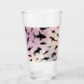 Rosa Schattenhai auf Gradientengalaxie Glas (Vorderseite)