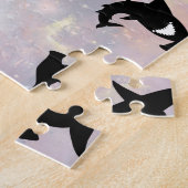 Rosa Schattenhai auf Gradientengalaxie Puzzle (Seite)