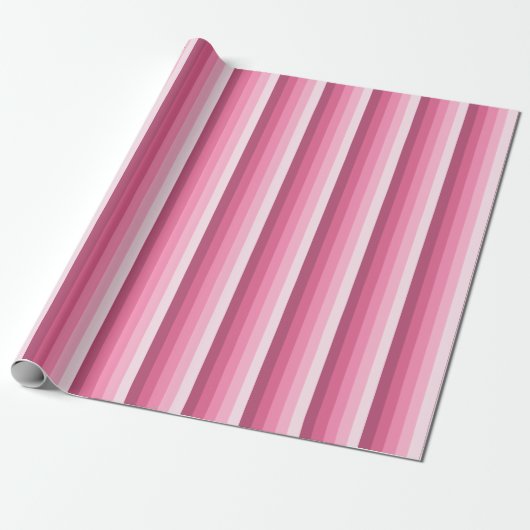 Rosa Schattenstreifen Geschenkpapier (Ungerollt)