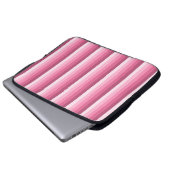 Rosa Schattenstreifen Laptopschutzhülle (Vorne Knopf)