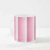 Rosa Schattenstreifen Mattglastasse (Vorderseite Links)