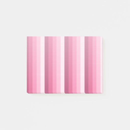 Rosa Schattenstreifen Post-it Klebezettel (Vorderseite)