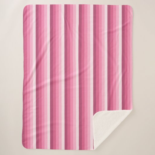 Rosa Schattenstreifen Sherpadecke (Vorderseite)