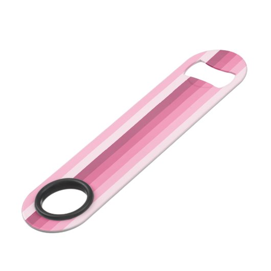 Rosa Schattenstreifen Speed Flaschenöffner (Rückseite Schrägansicht)