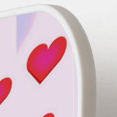 Rosa Schattierendes Herz-Muster Pickleball Schläger (Linke Seite)