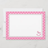 Rosa Schaukelpferd danken Ihnen Dankeskarte (Rückseite)