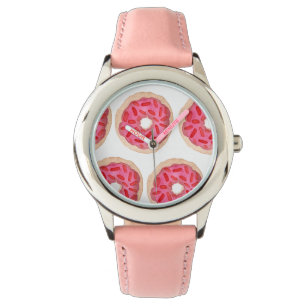 Rosa Schaumgummiring-Kinderuhr Armbanduhr