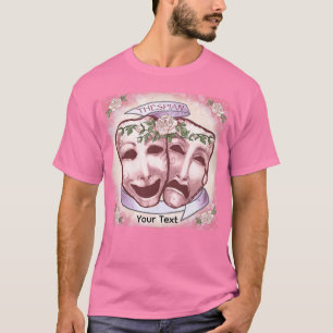 Rosa Schauspielermasken T-Shirt