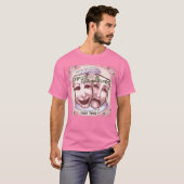 Rosa Schauspielermasken T-Shirt (Vorne ganz)
