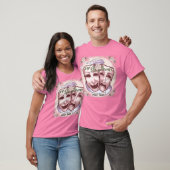 Rosa Schauspielermasken T-Shirt (Unisex)