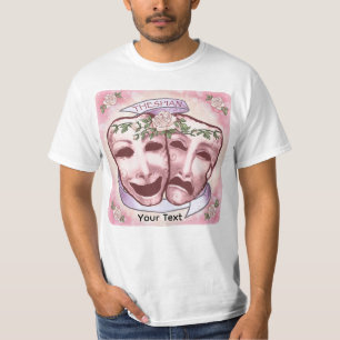 Rosa Schauspielermasken T-Shirt