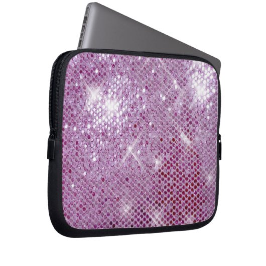 Rosa Schein-Blick Laptopschutzhülle (Vorne Rechts)