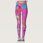 Rosa Schein-bunte Elf-Leggings Leggings (Vorderseite)