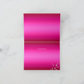 Rosa Schein danken Ihnen zu kardieren Dankeskarte (Innenseite)