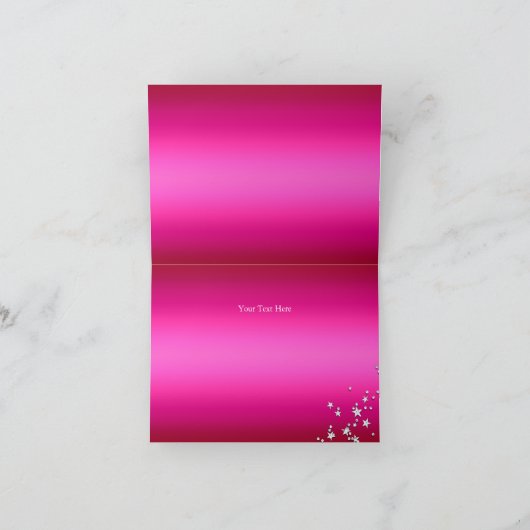 Rosa Schein danken Ihnen zu kardieren Dankeskarte (Innenseite)