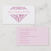 Rosa Schein-Edelstein-Juwelier-Visitenkarte Visitenkarte (Vorne/Hinten)